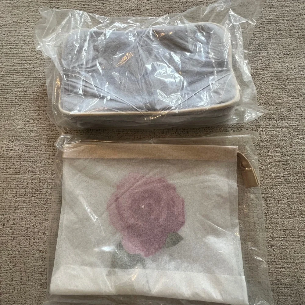 Vintage Avon Cosmetic Bags Lot 10pc New‎ in Packaging Floral Metallic Organizer